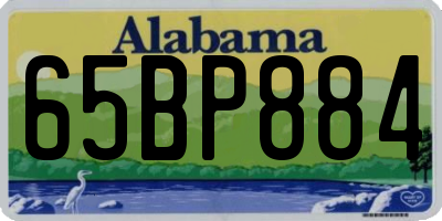 AL license plate 65BP884