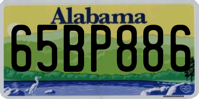 AL license plate 65BP886