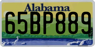 AL license plate 65BP889