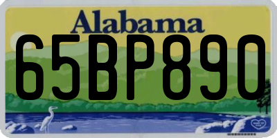 AL license plate 65BP890
