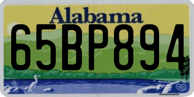 AL license plate 65BP894