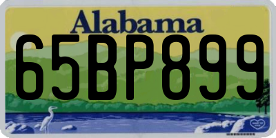 AL license plate 65BP899