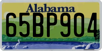 AL license plate 65BP904