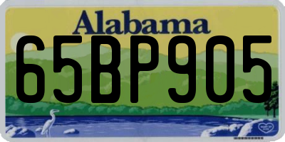 AL license plate 65BP905