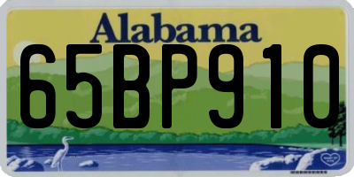 AL license plate 65BP910