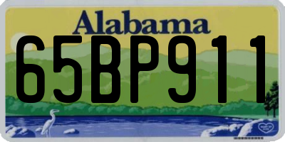 AL license plate 65BP911