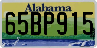 AL license plate 65BP915