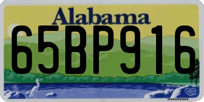 AL license plate 65BP916