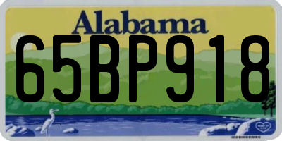 AL license plate 65BP918