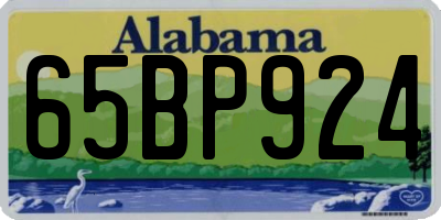 AL license plate 65BP924