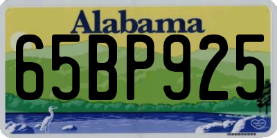 AL license plate 65BP925