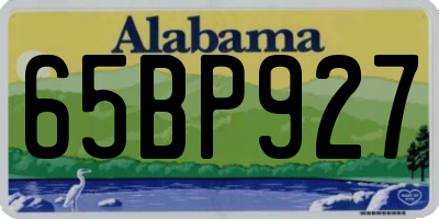 AL license plate 65BP927