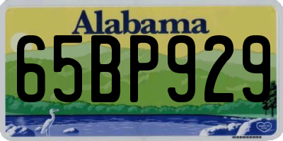 AL license plate 65BP929