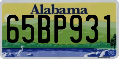 AL license plate 65BP931