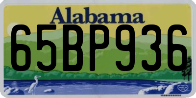 AL license plate 65BP936