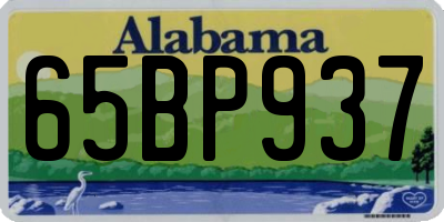 AL license plate 65BP937