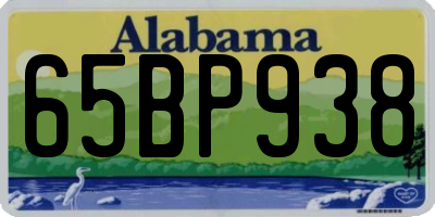 AL license plate 65BP938