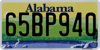 AL license plate 65BP940