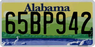 AL license plate 65BP942