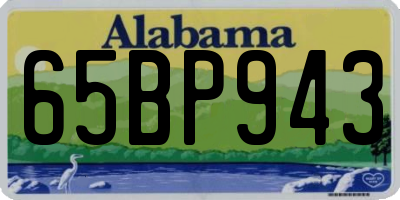 AL license plate 65BP943
