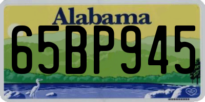 AL license plate 65BP945