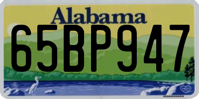 AL license plate 65BP947