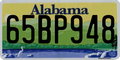 AL license plate 65BP948