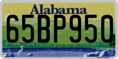AL license plate 65BP950