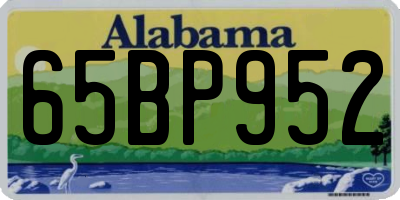 AL license plate 65BP952