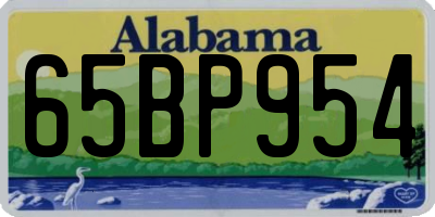 AL license plate 65BP954