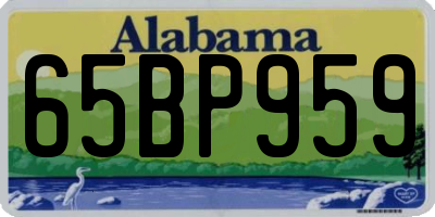 AL license plate 65BP959
