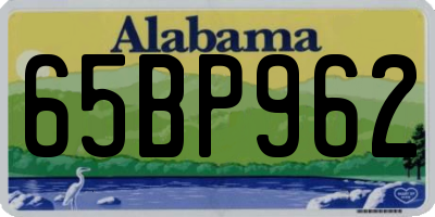 AL license plate 65BP962
