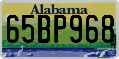 AL license plate 65BP968