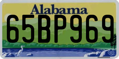 AL license plate 65BP969