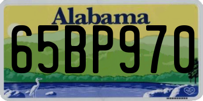 AL license plate 65BP970