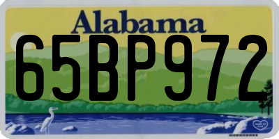 AL license plate 65BP972