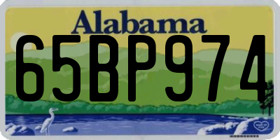 AL license plate 65BP974