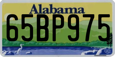 AL license plate 65BP975