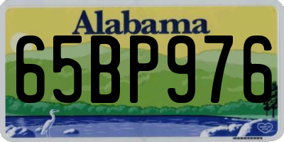AL license plate 65BP976