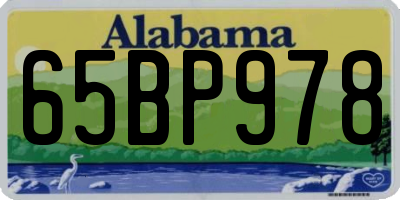 AL license plate 65BP978