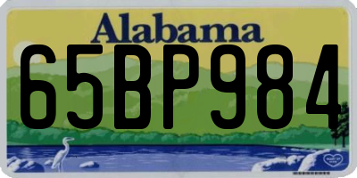 AL license plate 65BP984