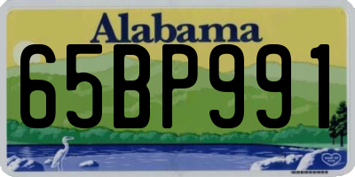 AL license plate 65BP991