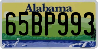 AL license plate 65BP993
