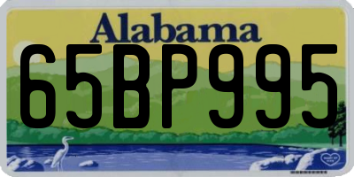 AL license plate 65BP995
