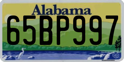 AL license plate 65BP997