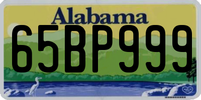 AL license plate 65BP999