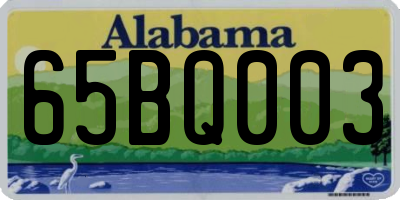 AL license plate 65BQ003