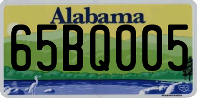 AL license plate 65BQ005