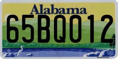 AL license plate 65BQ012