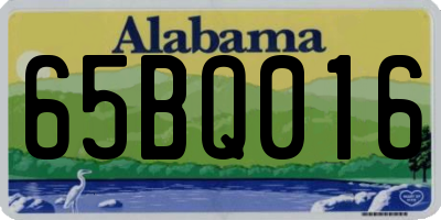 AL license plate 65BQ016